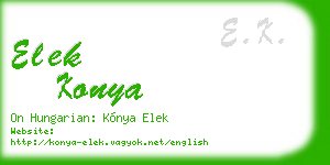 elek konya business card