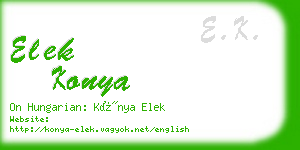 elek konya business card
